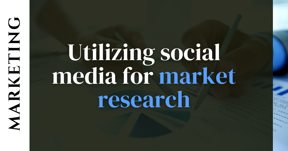 Utilizing social media for market research
